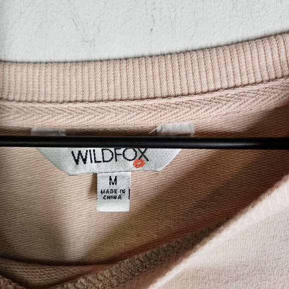 Wildfox But First Cocktails Sweatshirt M Pale Pink Pullover - Picture 4 of 8